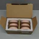Famiware Pluto Soy Sauce Dishes of 6, 3 oz Dipping Sauce Cups/Bowls/Dishes for Kitchen, Ceramic Small Bowls for Side Dish, Appetizers, Snacks, and Sushi, Reactive Glaze, Light Pink