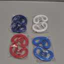 American Flag Silicone Bracelet 40Pcs, Fourth 4th of July Patriotic Party Favors, Memorial Day Veterans Day Wristband, USA Red White and Blue Decorations