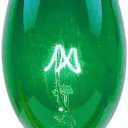 Novelty Lights Christmas Replacement Bulbs - Outdoor Individual Bulbs for Events, Holiday Parties, Patios, and More - C7/E12 Candelabra Base, 5 Watt Lights (Green, 25 Pack)