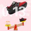 BARERUN Baby Sneakers Toddler Shoes Soft Anti-Slip Sole Newborn First Walkers Infant Toddler Breathable Athletic Running Shoes (7.5-8 Toddler, Black/Red)