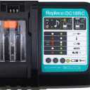 IRONFIST Lithium-Ion Battery Charger 14.4V 18 Volt with LED Screen Replacement for Makita Lithium-Ion Batteries BL1850 BL1840B BL1820 BL1815 BL1860 BL1430 BL1450 BL1830