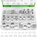 580PCS Oil Crush Washer,18 Sizes Oil Drain Plug Gaskets Assortment Kit,Automotive Aluminum Drain Plug Washer M6 M8 M10 M12 M14 M16 M18 M20 M22 M24