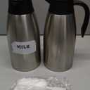 2 PCS 68 OZ Thermal Coffee Carafe, Insulated Stainless Steel Coffee Carafe Double Walled Vacuum Thermal Pot Flask with Brushes Thermos for Keeping Hot Coffee Tea Home and Office (Silver)