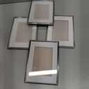 DECANIT 5x7 Picture Frame Set - Silver Metal Thin Frames for Wall or Tabletop Display of 3.5x5 Photos with Mat or 5x7 Without Mat - Gallery Wall Kit-4 Pack
