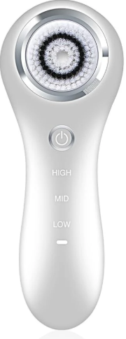 WOVAZUS Vibrating and Rotating Face Scrubber, Waterproof Rechargeable Facial Cleansing Brush, 8 Modes for Exfoliating and Massaging, Wash Brush for Removing Blackhead, Exfoliating