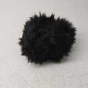 Yontree Fashion Fluffy Steering Wheel Covers for Women/Girls/Ladies/Men Australia Pure Wool Universal 15 Inch 1 Set 3 Pcs (Black) (Long Hair)
