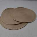 SHACOS Round Braided Placemats Set of 4 Round Table Mats for Dining Tables 15 inch Washable Kitchen Table Place Mats Indoor (Beige, 4)