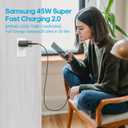 Samsung 45W USB C Fast Charging Block Type C Wall Plug Charging Brick for Samsung Galaxy S26/S26 Ultra/S26+/S25 Ultra/S25/S25+/S24 Ultra/S24/S24+/S23/S23 Ultra/S23 Plus,Note 10/Note, Tab S8 Ultra