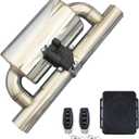 2.5 Inch Electric Valved Muffler Exhaust Cutout with Muffler Cat Back Exhaust System Kit