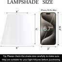 5 x Set of 5 Pure White Chandelier Lamp Shades,4" Top x 6" Bottom x 5" Height (Clip on Bulb) Small Lamp Shades, Faux Silk Fabric Lamp Shade for Desk Lamp Wall Lamp Replacement Lampshade by GO&SO