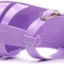 Toddler Sandals Jelly Shoes Girls Unisex Boy Flat Retro Slides Clear Kids Water Slippers Slingback Summer Beach Size 8 Adjustable Buckle Glitter Dress Soft (10 Women/9 Men, Adult Purple)