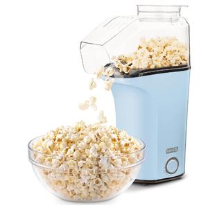 DASH Hot Air Popcorn Popper Maker with Measuring Cup to Portion Popping Corn Kernels + Melt Butter, 16 Cups - Aqua
