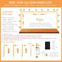 Over The Table Rod Stand with Clamps Adjustable 31"-110'' Length 31"-64" Height Gold Table Balloon Arch Stand with Storage Bag, Metal Decorating Rod Hanging