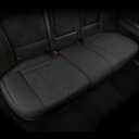 SanQing Luxury PU Leather Car Back Seat Covers - Universal Protector for Seat Bottoms - Works with 90% Vehicles (Sedan SUV Truck Mini Van) - Anti-Slip (Black Rear)