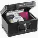 Fire Rated Chest Safe, with Key 18.3 lb, 0.15 cu ft, Steel