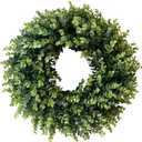 20 Wreaths for Front Door,Spring and Summer Eucalyptus Wreath,Outdoor Green Door Wreath for All Seasons Porch Living Room Bedroom Window Wall Indoor Outdoor Farmhouse Home Decoration