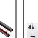 Zonon 2 Pack 30" Long Matte Metal Cord Cover Self-Adhesive Lamp Cable Raceway Wire Hider for Wall Cable Home Office Kitchen(Black)