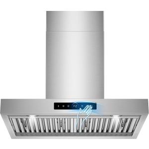 30 inch Range Hood Wall Mount, 1200 CFM with 4-Speed Gesture Sensing & Touch Control, Stainless Steel Ducted Kitchen Stove Vent Hoods with 2 LED Lights, Time Setting, Dishwasher-Safe Baffle Filters