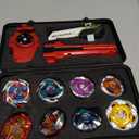 Battling Top Burst Gyros Toy Set Toy Gift for Children Boys Ages 6 8 10 12+ Combat Battling Game 10&12 Burst Spinning Tops 3 Two Way Launchers Grip Starter (X-12)