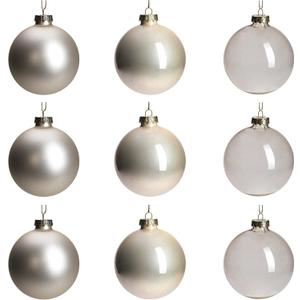 DN DECONATION Champagne Glass Christmas Ball Ornaments, 3.15' Hanging Christmas Baubles for Xmas Tree Decoration, Set of 9 DN DECONATION Champagne Glass Christmas Ball Ornaments, 3.15' Hanging Christmas Baubles for Xmas Tree Decoration, Set of 9