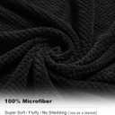8-Piece Bath Towel Set, 2 Extra Large Bath Towel Sheets, 2 Hand Towels and 4 Washcloths - Highly Absorbent Quick Dry Microfiber,Ultra Soft Towel Set for Bathroom,Waffle Weave Design, Pack of 8 (Black)