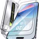 Unbreak 9H Glass for iPhone 15 pro Screen Protector [Auto-Dust Removal, Bubble Free] 1:1 Full-Coverage Tempered Glass Ultra HD Clear, Case Friendly, 2-Pack