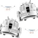cciyu Rear Left & Right Brake Calipers Assembly w/Bracket 19-B3226 19-B3227 For BMW For 323i/For 325i/For 325xi/For 328i/For 328i xDrive/For 328xi/For X1