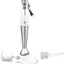 Immersion Hand Blender, UTALENT 3-in-1 8-Speed Stick Blender with Milk Frother, Egg Whisk for Smoothies, Coffee Milk Foam, Puree Baby Food, Sauces and Soups - White