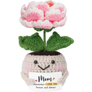 HEXMOZ Valentines Day Gifts for Mom from Son, Daughter - I Love You Mom Handmade Collectible Peony Doll - Gift Ideas for Mothers, Mamas, Mother-in-Law, Birthday, Mothers Day, Christmas