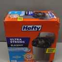 Hefty Ultra Strong 13 Gallon Trash Bags, Black Tall Kitchen Trash Bags 13 Gallon Size, Break Resistant Drawstring Enclosure, Continuous Odor Control, Blackout, Clean Burst Scent, 110 Bags