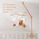 EERKEOD Baby Crib Mobile Bear Nursery Mobile for Boys Girls Teddy Velvet Mobile Nursery Decor for Infant Bedroom Hanging Baby Mobile for Bassinet Newborn Baby GiftBrown Bear