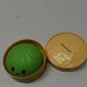 Glitter Dumpling, Glitter Dumpling Squishy with Box, Glitter Squishy Dumplings Sensory Squeeze Toy for Stress Relief (Green)