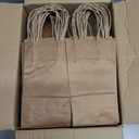 BagDream 200 Pack 3.5x2.4x6.7 Inches Mini Gift Bags with Handles Bulk Small Paper Party Favor Bags Recyclable Tiny Kraft Brown Paper Sacks