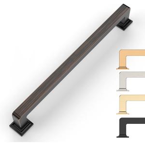 10 Pack 6.25 Inch Oil Rubbed Bronze Cabinet Pulls - Kitchen Cabinet Hardware With Handles for Cabinets and Cupboards