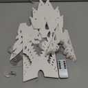 5 Pack Christmas Paper Snowflake Lanterns, Christmas Paper Star Lantern with LED Light White Hanging Lamp Ornaments for Xmas Tree New Year Winter Frozen Weddings Birthday Holiday Party Decorations