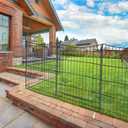 INJOPEXI Garden Fence 12 Panels 23.6ft (L)30in (H) Decorative Metal Fences with 11 Panels + 1 Gate, No Dig Animal Barrier Fencing Rustproof Wire Temporary Rabbit Dog Fence Border for Outdoor Yard (12 Panels 23.6ft(L)-30"(H) - With Gate)