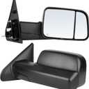 ECCPP Towing Mirrors Tow Mirrors Replacement Fit For 2002-08 For Dodge For Ram 1500 2500 Pickup Power Heated Towing Side Mirrors Pair Set Passenger & Driver Side View