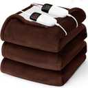 Heated Electric Blanket King Size - 90" x 100" Heating Blanket with Dual Control, 10 Heating Levels & 8 Hours Auto Off, Soft Warm Flannel Blanket, Christmas Birthday Gifts for Senior Grandma