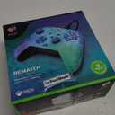 PDP Gaming REMATCH Enhanced Wired Gaming Controller: Licensed Xbox Series X|S Gamepad, Xbox One, PC, Mappable Back Buttons, Customizable Triggers, Audio Control, Companion App: Glitch Green/Blue