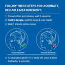 Amazon Basic Care Temple Touch Digital Thermometer, White