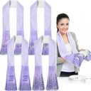 FuWeave 4 Pack Lavender Kitchen Scarf Boa Dish Towel Decor 4 x 68 Inch for Holiday Cooking Baking Accessories Plaid Cotton