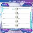 2024 Planner - Planner 2024, Jan 2024 - Dec 2024, 2024 Weekly Monthly Planner with Tabs, 8.4" x 6.3", Hardcover, Back Pocket, Elastic Closure