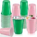 50 Pcs Witch Theme Party Decoration Plastic Cups, 16 Oz Pink and Green Plastic Disposable Drinking Cups for Witch Movie Birthday Baby Shower Wedding Party Supplies Favors