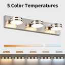 3-Light Bathroom Vanity Light 23.62in Brushed Nickel Vanity Light, 3-Light,24Inch