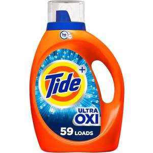 Tide Ultra Oxi Boost Liquid Laundry Detergent, 84 fl oz, 59 Loads, Advanced Stain Remover, Laundry Detergent Liquid with Extra Oxi Power