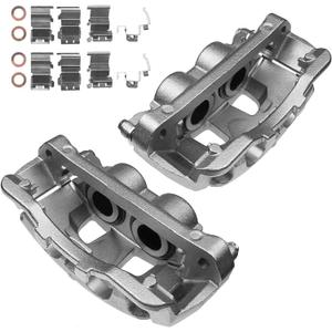 A-Premium Disc Brake Caliper Assembly with Bracket Compatible with Select Ford Models - For F-250 Super Duty 2013-2022, F-350 Super Duty 2013-2022, F-450 Super Duty 2013-2015 - Front Side