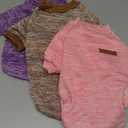 3 Pack Dog Sweaters for Small Dogs Girl Boy Winter Fleece Clothes Warm Soft Dog Sweatshirt Outfit for Dogs Cats Pet Apparel (M (Back: 13.7",Chest: 17.7", 10-14Ibs), Wine Red+Khaki)