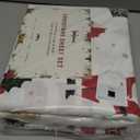 HITIME 100% Polyester Printed Christmas Duvet Cover Set - Queen Size 3 Piece Lightweight & Breathable Bedding Set, Soft Microfiber Comforter Cover with Zipper Closure, Christmas Deer