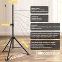 Stage Speaker Stand Tripod, Adjustable Height from 35 to 60 Inch Universal Heavy Duty 35 MM Compatible Insert