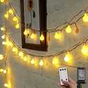 Minetom Mini Globe String Lights, 66 Ft. 200 LED Fairy String Lights Plug in, 8 Modes with Remote, Decor for Indoor Outdoor Party Wedding Christmas Tree Garden, Warm White